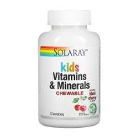Картинка Мультивітаміни для дітей Solaray Children's Chewable Vitamins and Minerals, зі смаком вишні від інтернет-магазину спортивного харчування PowerWay